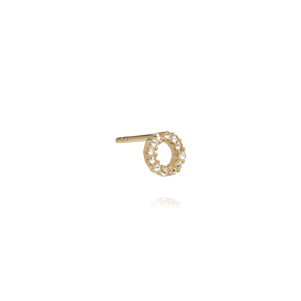 18ct Gold Diamond Initial O Single Stud Earring | Annoushka jewelley